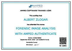 Amped Authenticate - Forensic Image and Video Authentication Software Training